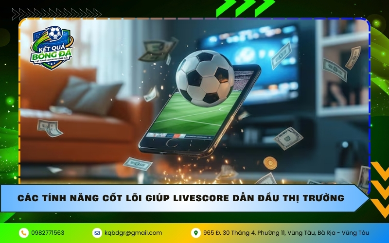 Các tính năng cốt lõi giúp LiveScore dẫn đầu thị trường