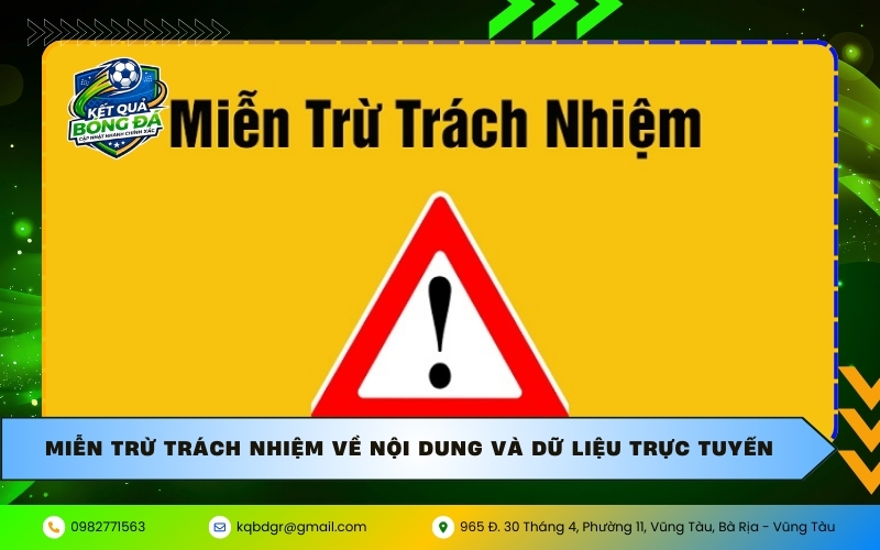 Miễn trừ trách nhiệm nội dung và dữ liệu trực tuyến