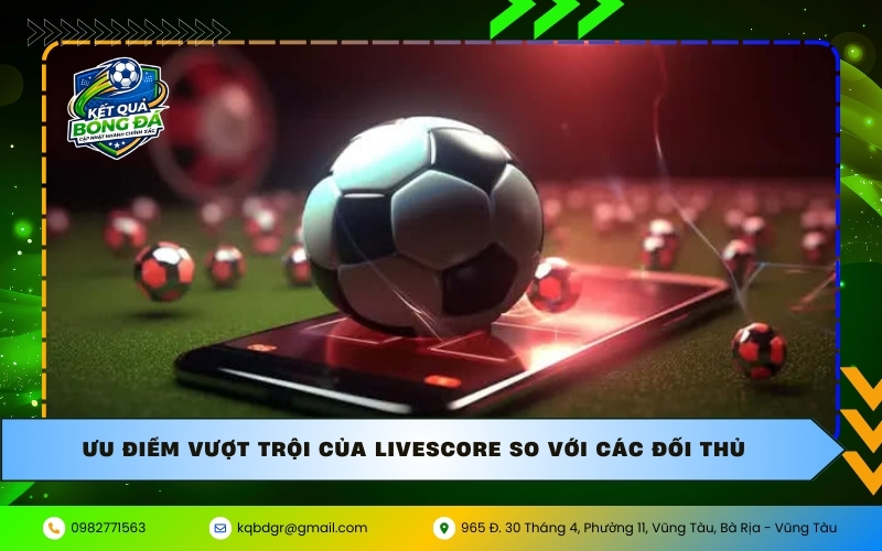 Ưu điểm vượt trội của LiveScore so với các đối thủ